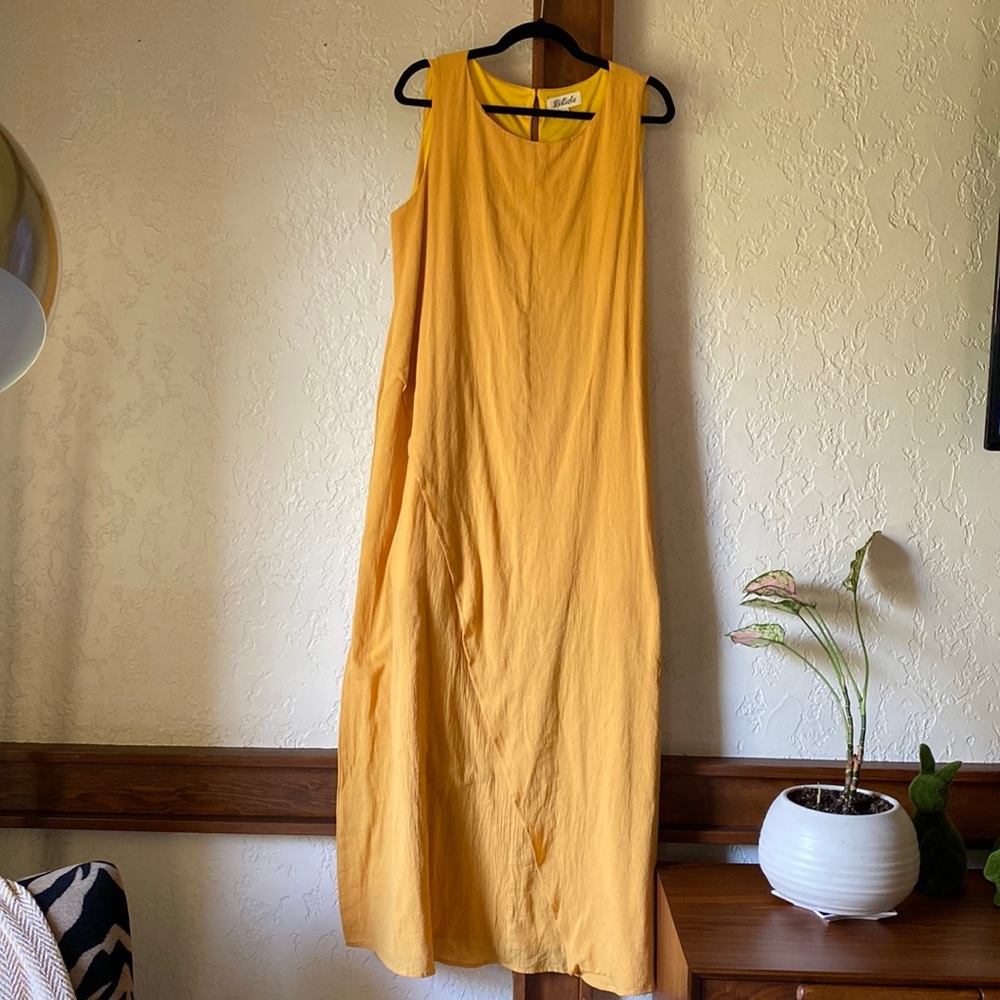 Marigold sleeveless maxi dress